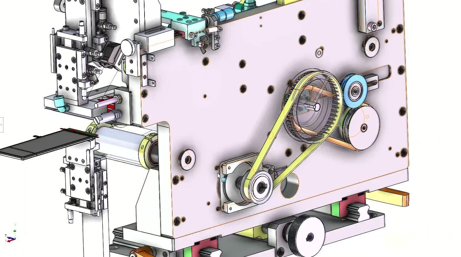 Automatic PCB Labeling and Taping Machine - SMT Line Equipment 3D model_7