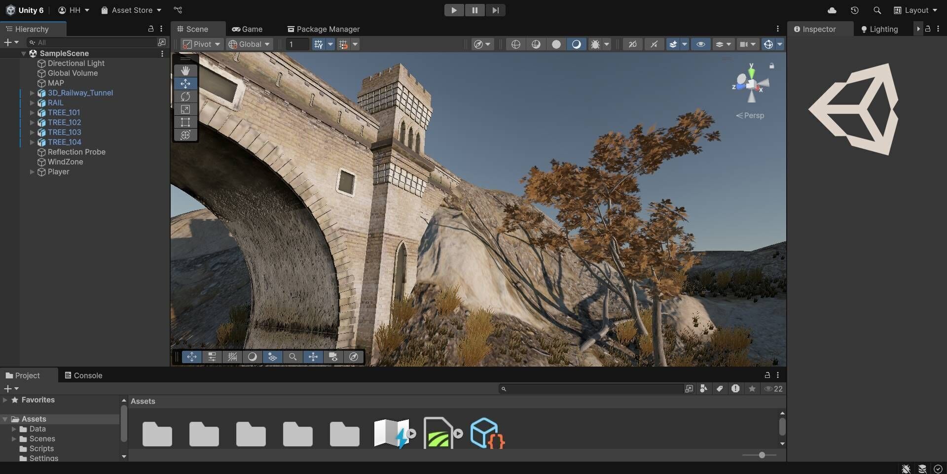 Railway Tunnel Entrance Low-poly 3D model_6