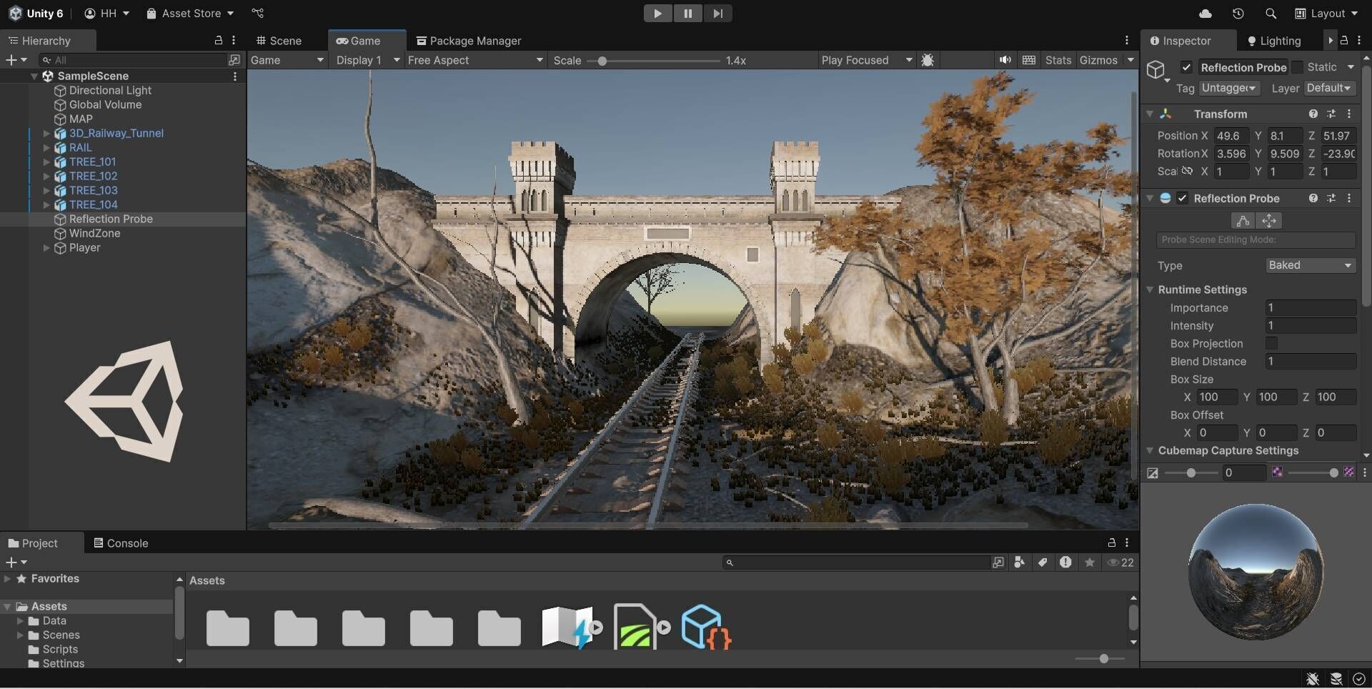Railway Tunnel Entrance Low-poly 3D model_2
