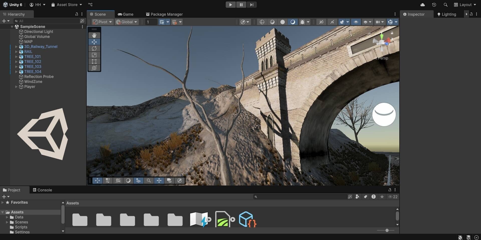 Railway Tunnel Entrance Low-poly 3D model_8