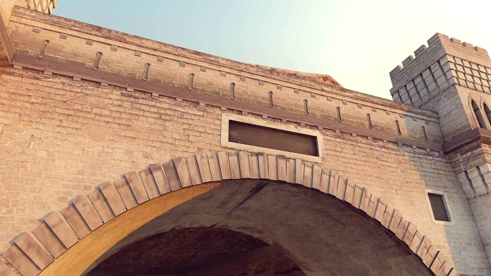 Railway Tunnel Entrance Low-poly 3D model_9