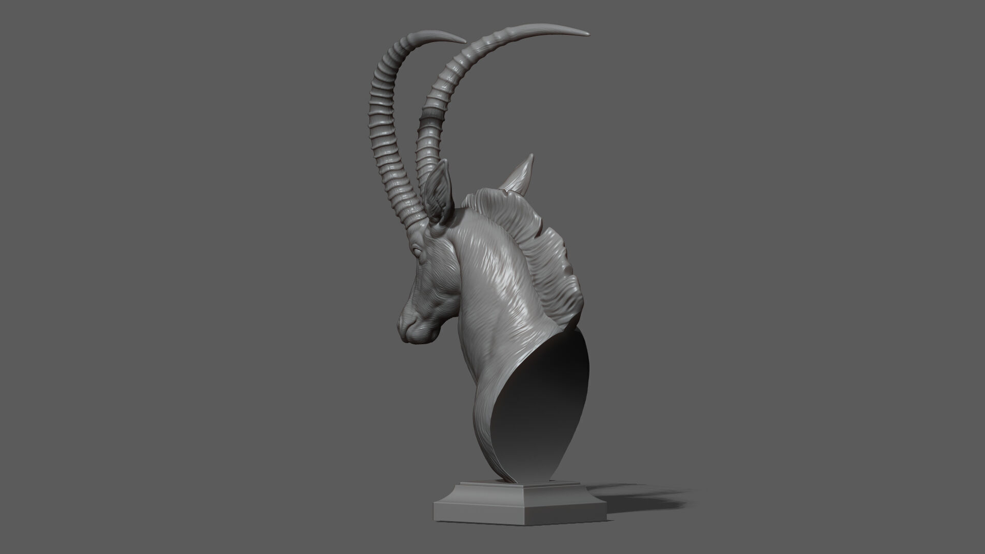 Sable Black Antelope Butting 3D print model_14
