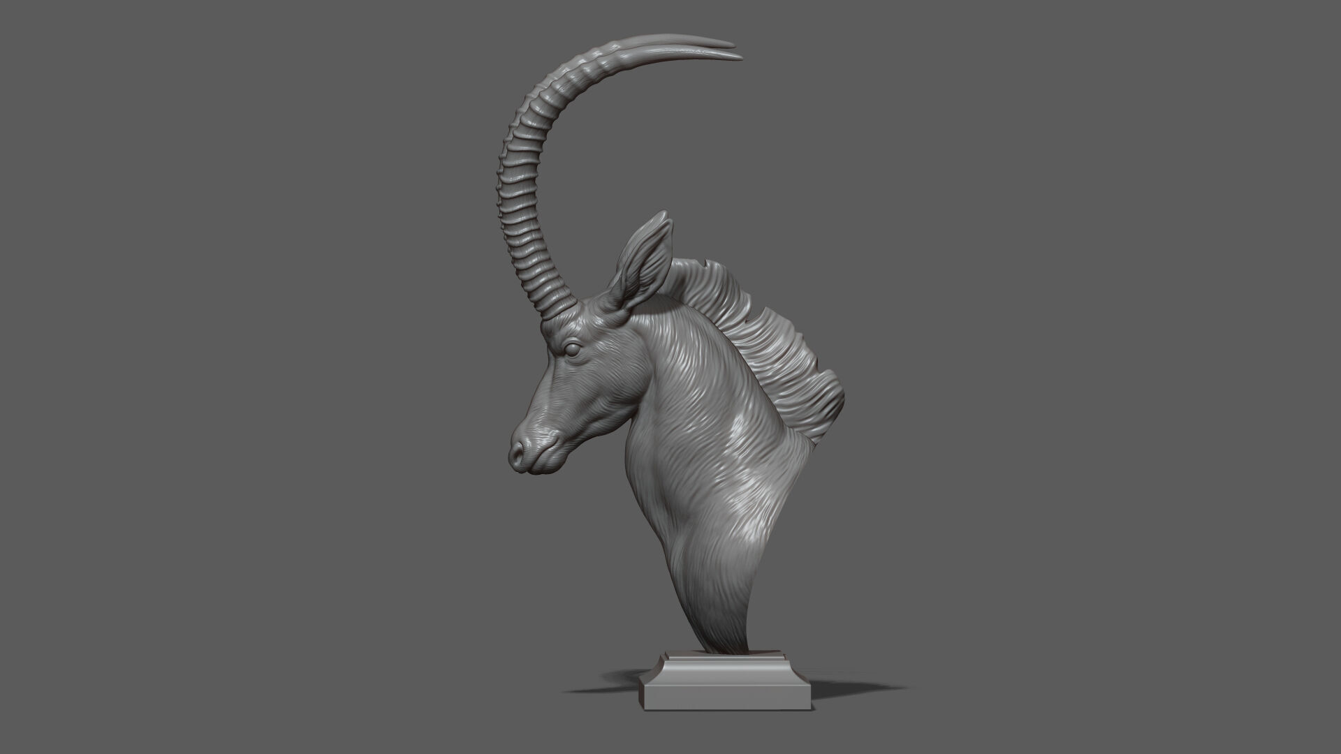 Sable Black Antelope Butting 3D print model_11