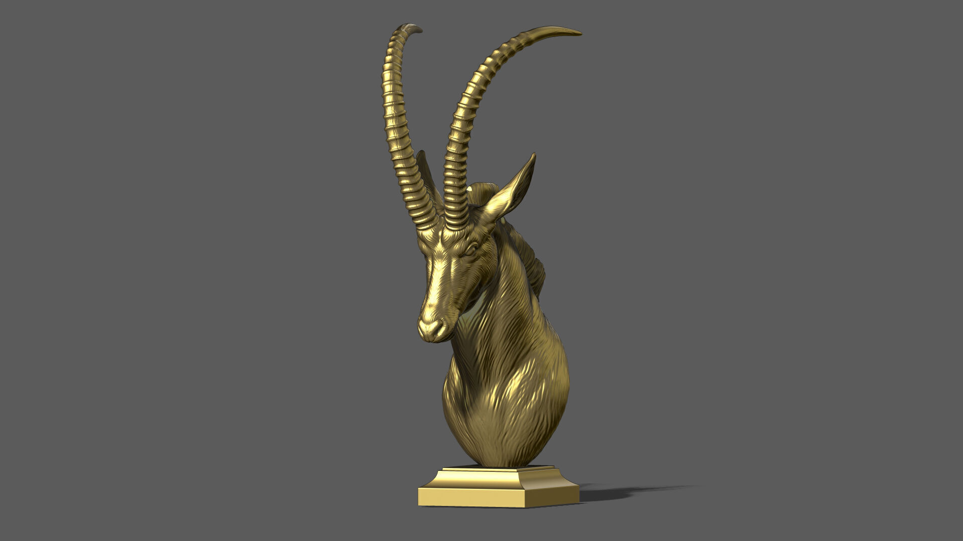 Sable Black Antelope Butting 3D print model_16