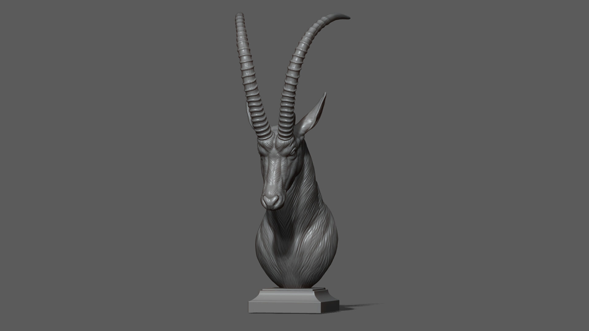 Sable Black Antelope Butting 3D print model_13