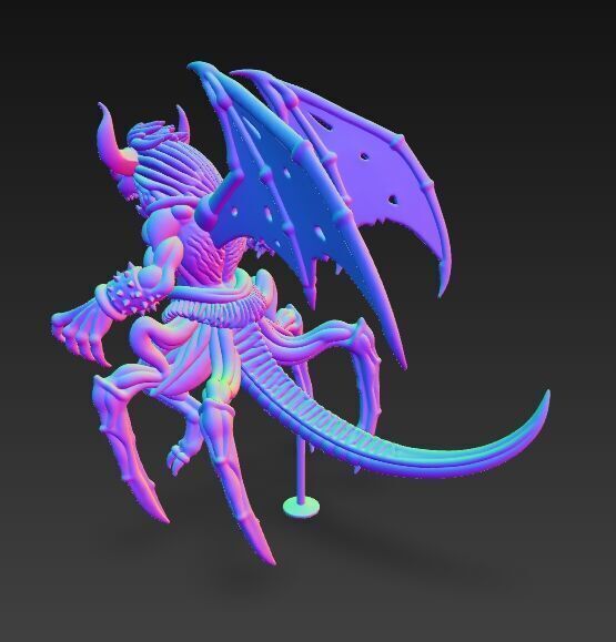 Eight Legged Terror Horrific Spider Demon 3D Print Model 3D model_4