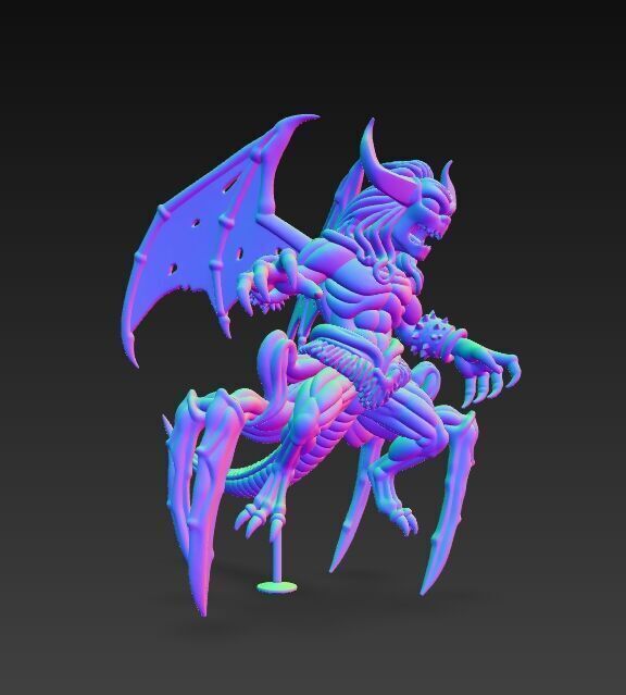 Eight Legged Terror Horrific Spider Demon 3D Print Model 3D model_1