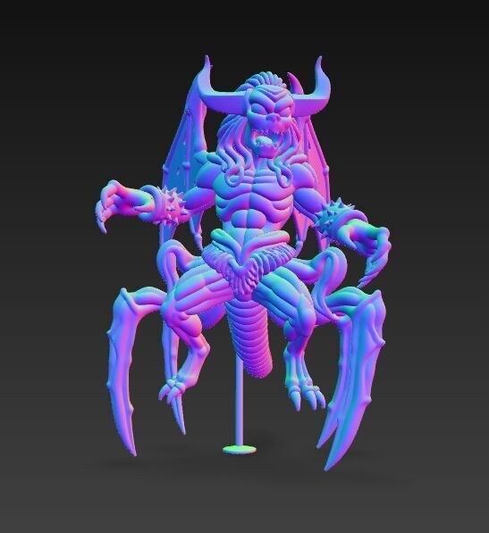 Eight Legged Terror Horrific Spider Demon 3D Print Model 3D model_6