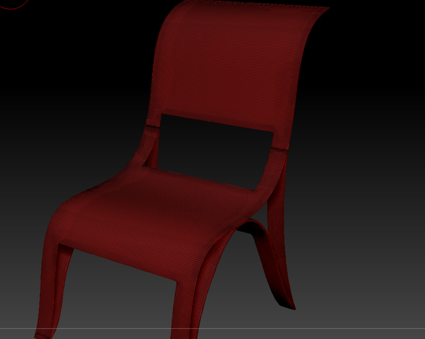 A parametric designed chair Low-poly 3D model_2