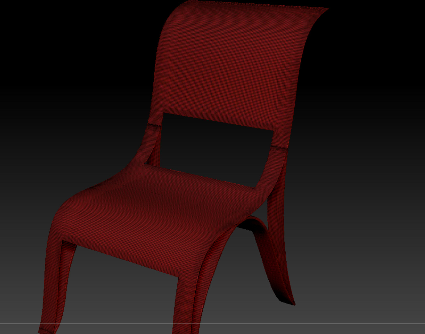 A parametric designed chair Low-poly 3D model_3