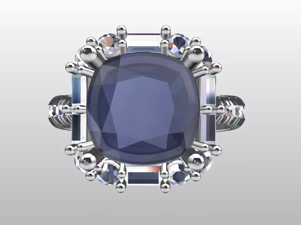 Diamond ring 3D print model_0