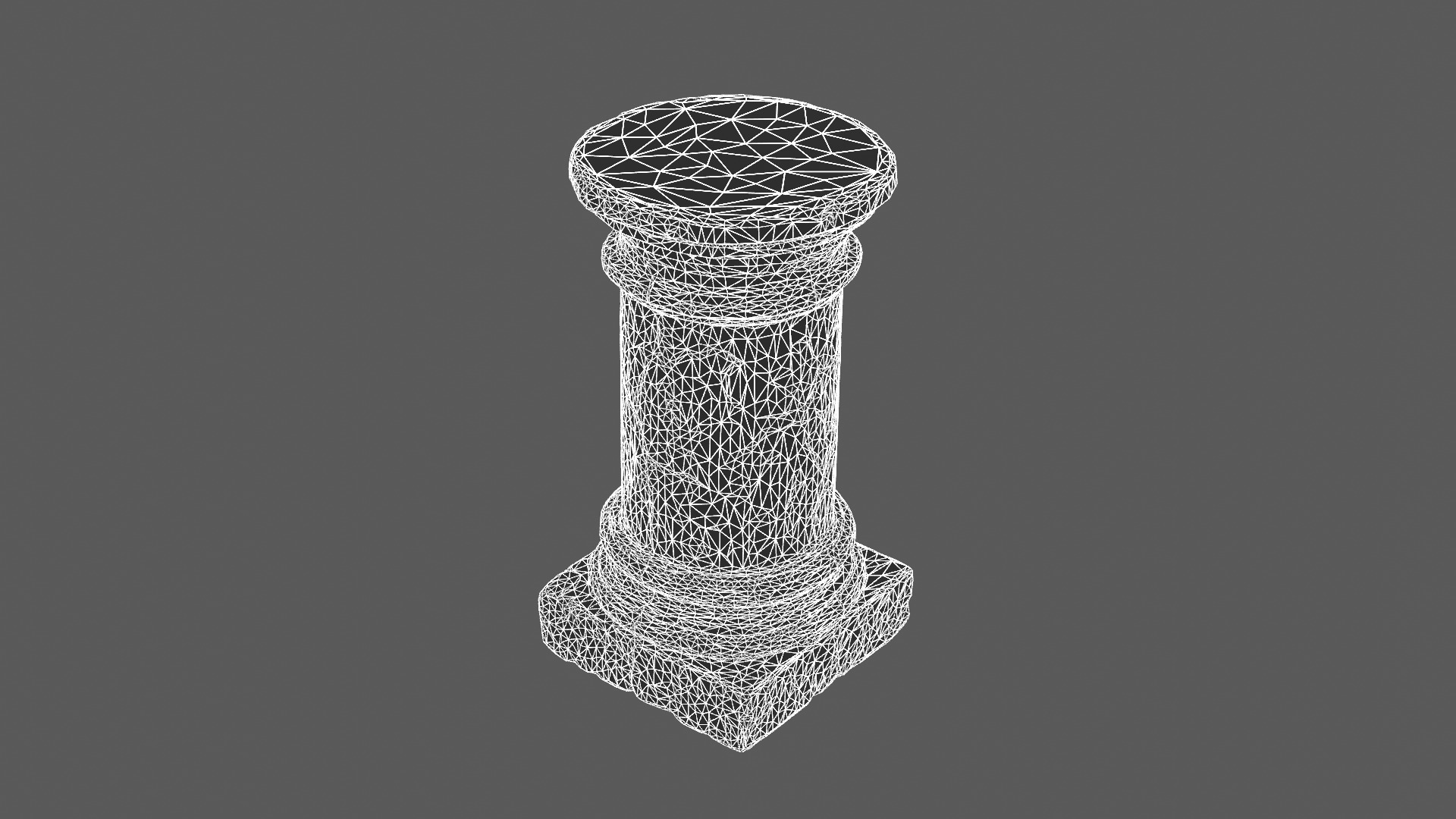 Ancient Cracked Stone Pillar Base 3D model_8