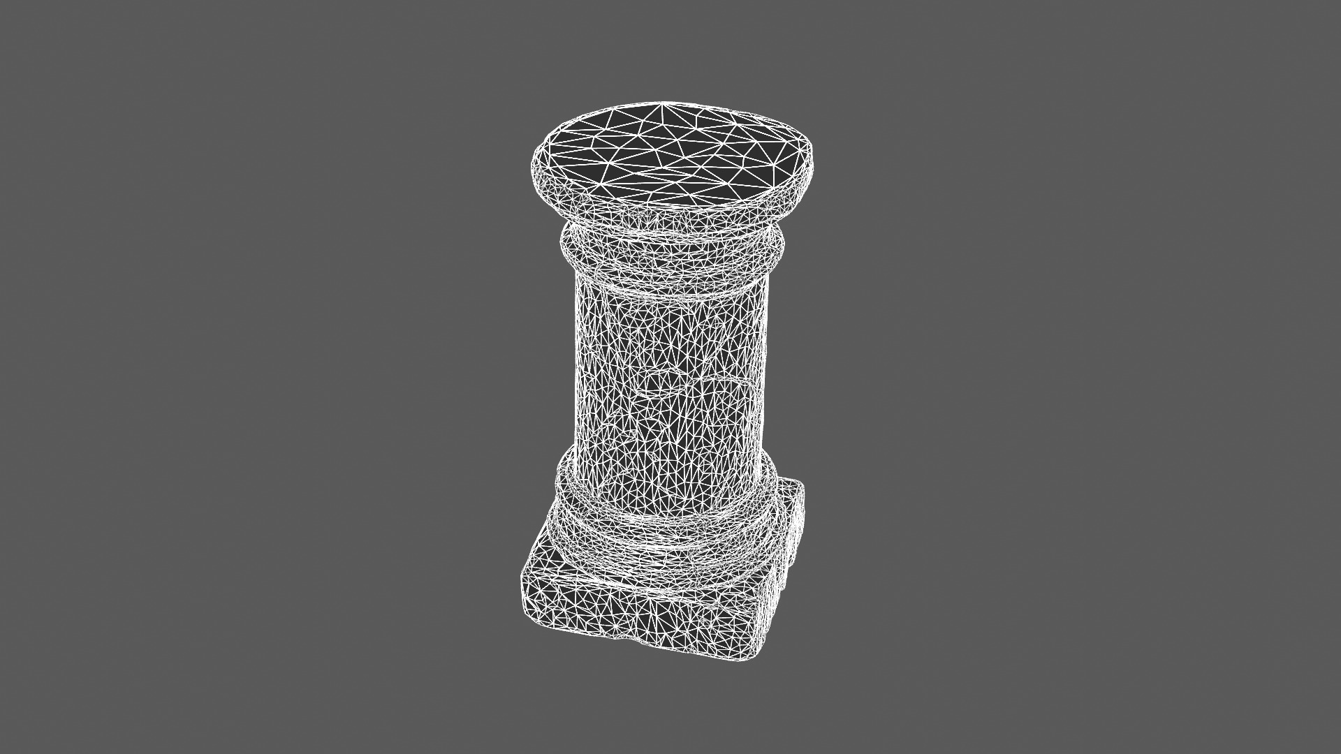 Ancient Cracked Stone Pillar Base 3D model_6