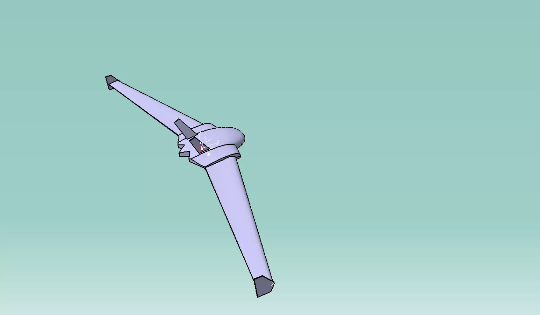 Sci-fi style glider 3D model