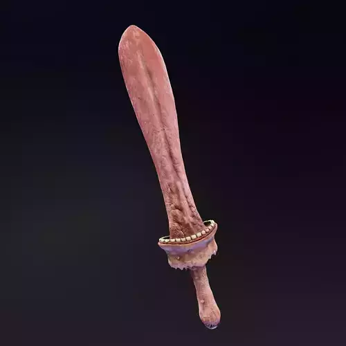 Cursed Tongue Sword Low-poly 3D model