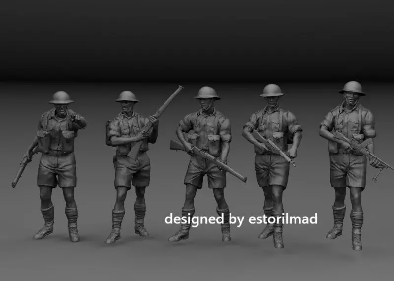 WW2 BRITISH SOLDIERS AFRICA 8 ARMY EL ALAMEIN 3D print model_0