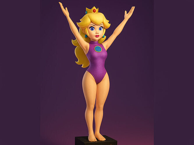Princess Peach gymnastics 3D print model