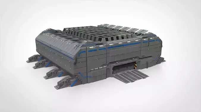 sci-fi architecture 1 3D model
