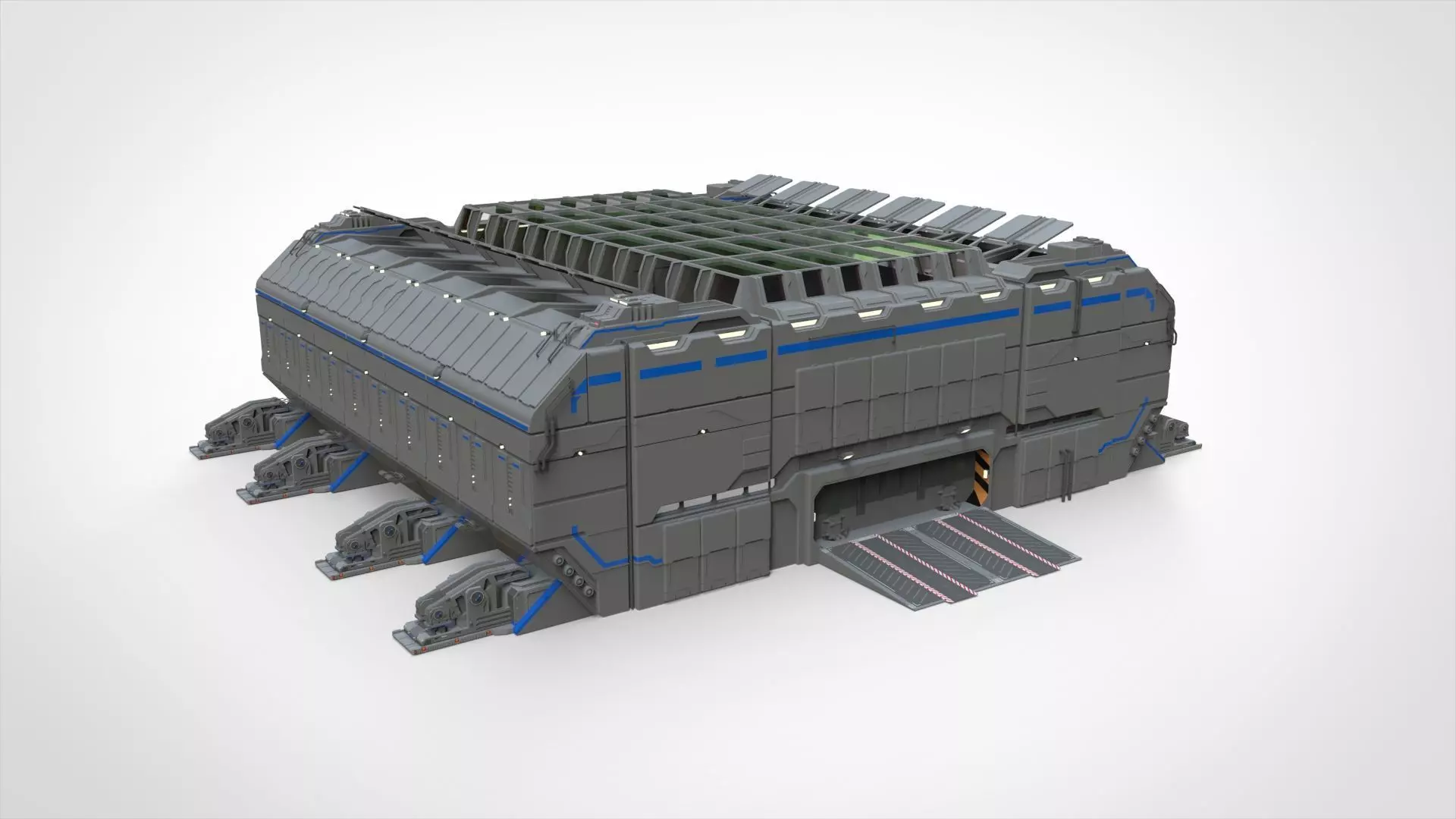 sci-fi architecture 1 3D model_0