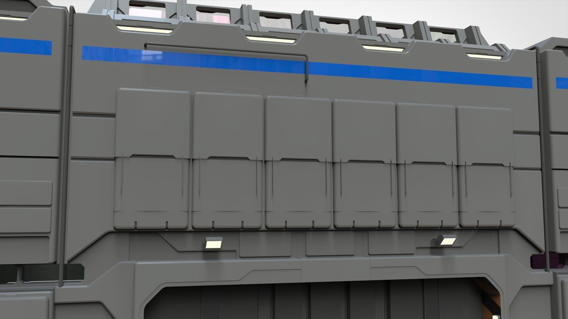 sci-fi architecture 1 3D model_13