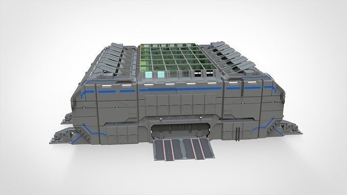 sci-fi architecture 1 3D model 2
