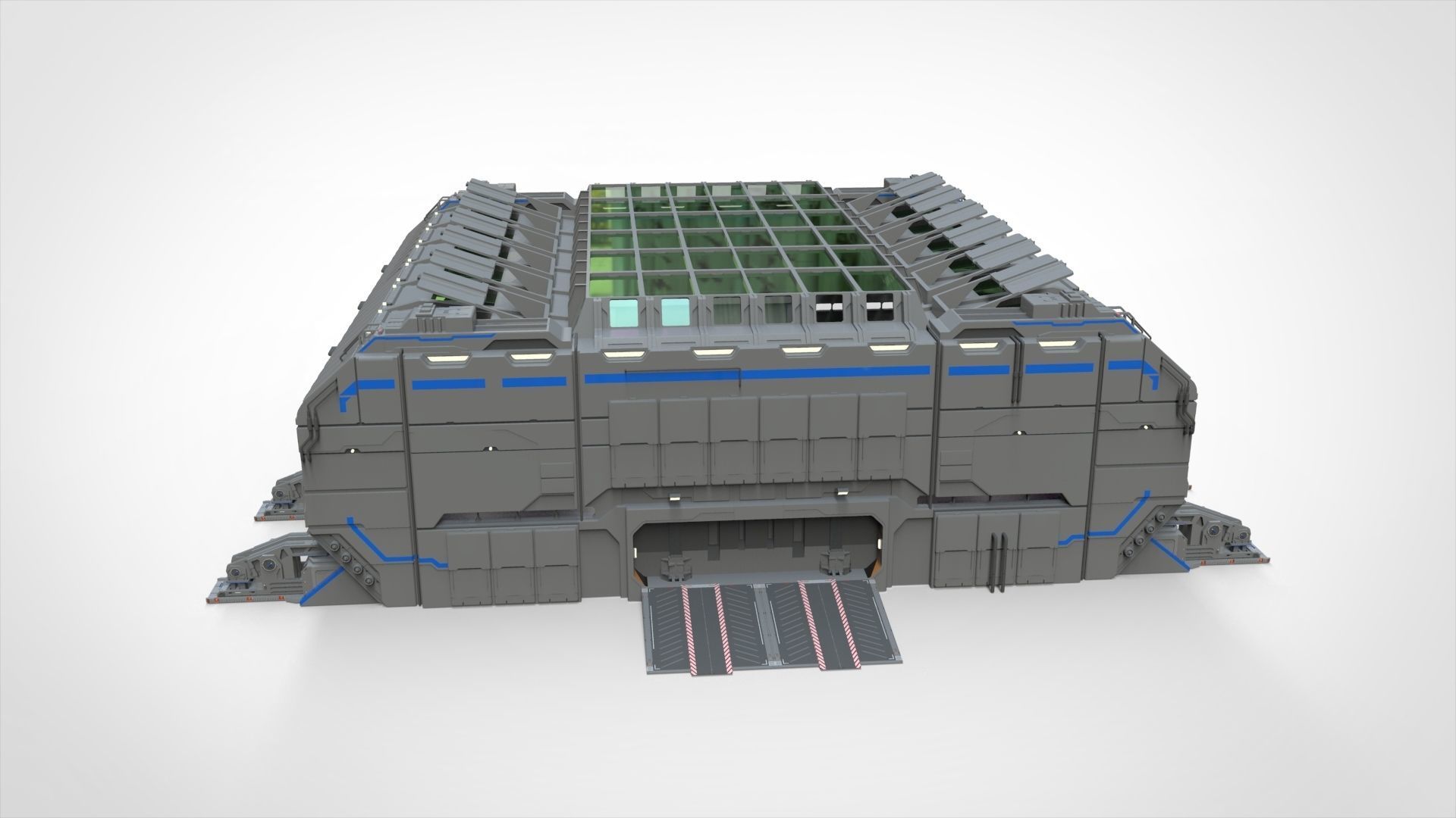 sci-fi architecture 1 3D model_2