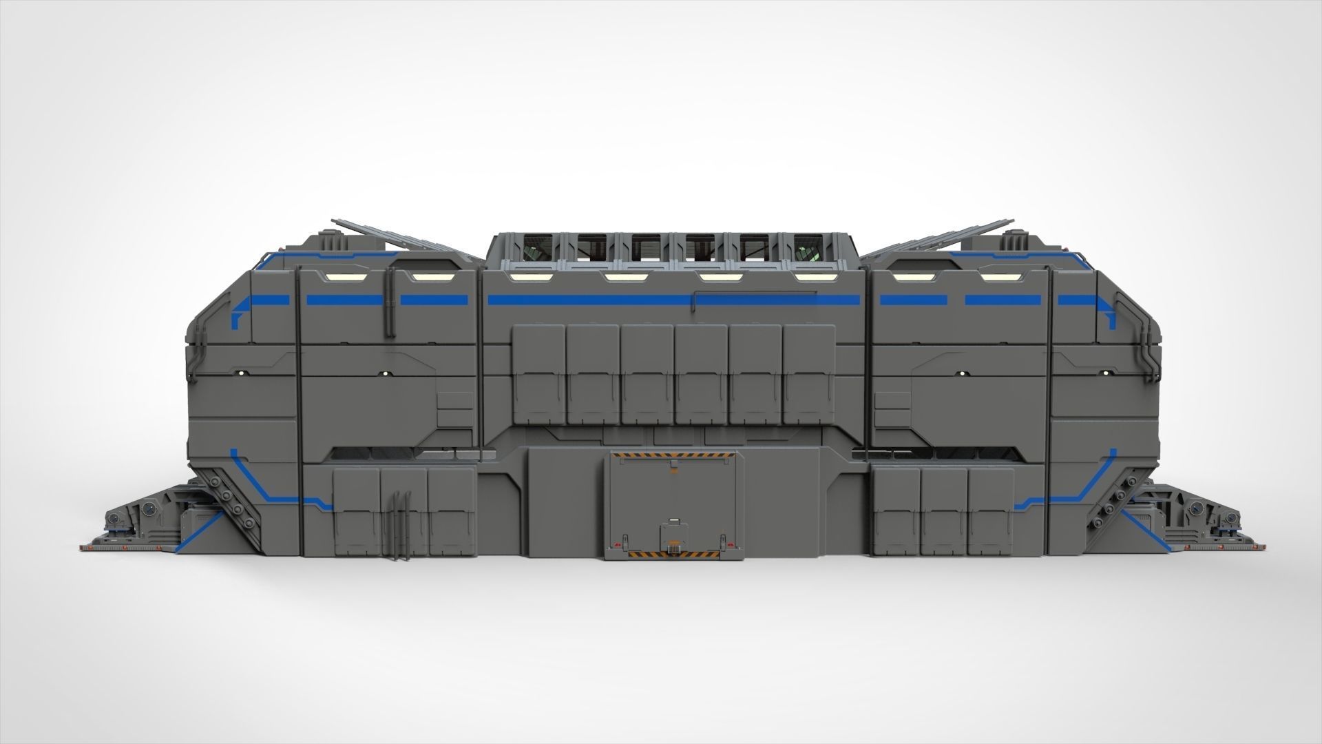 sci-fi architecture 1 3D model_7