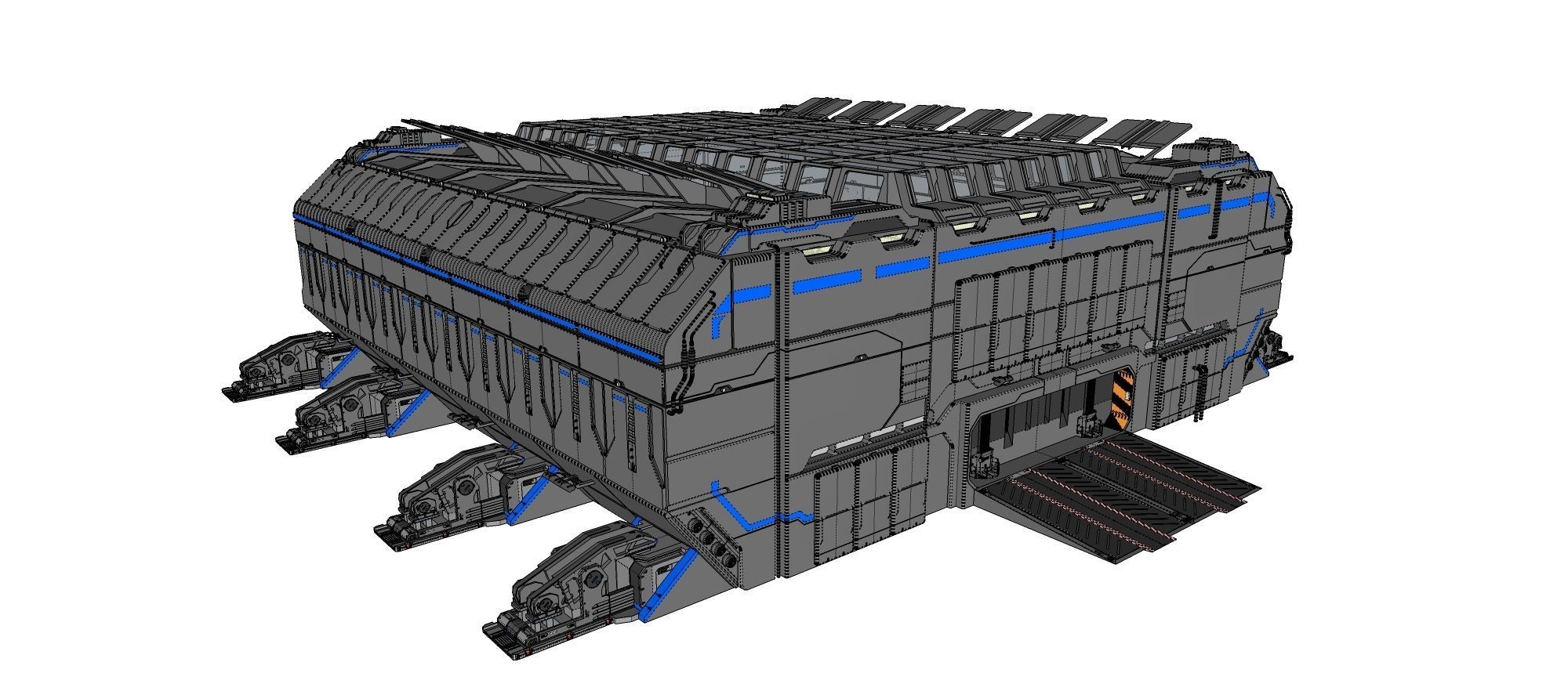 sci-fi architecture 1 3D model_22