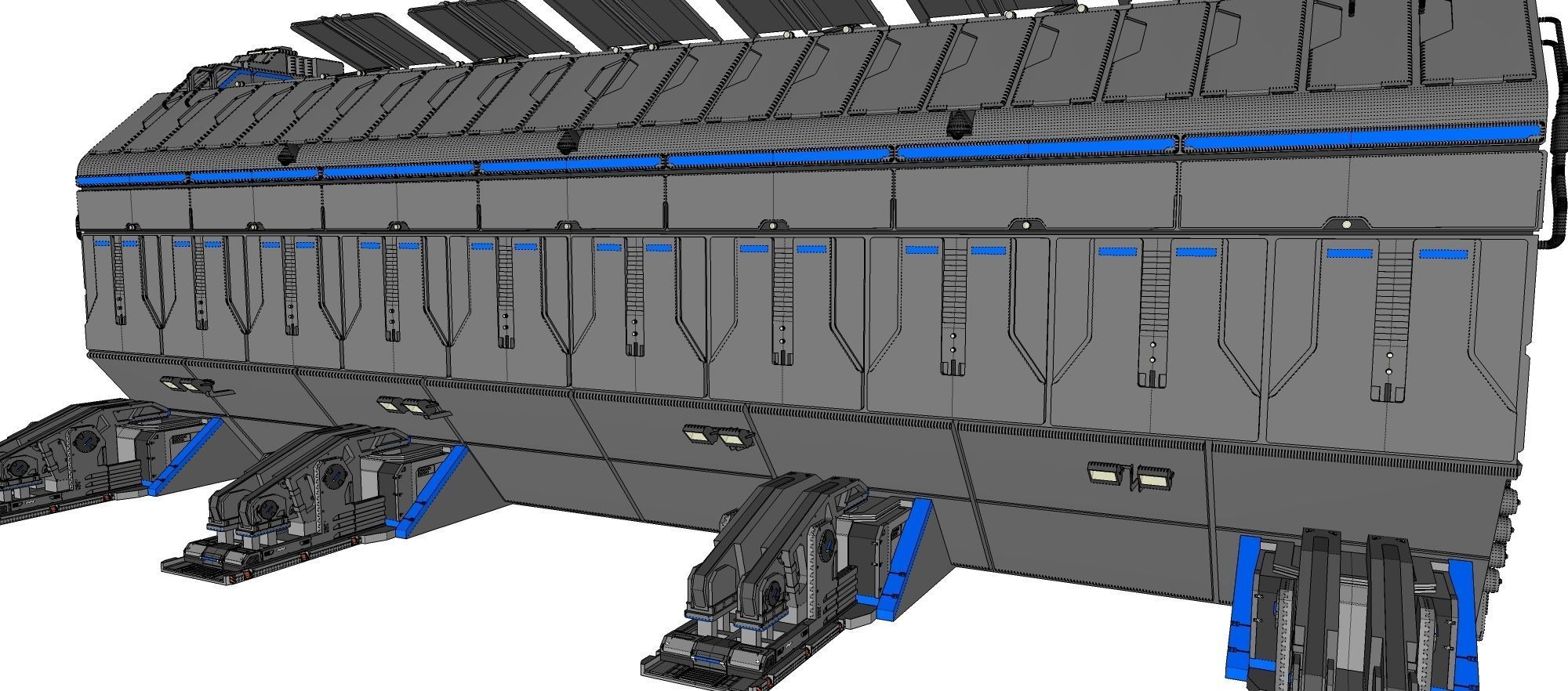 sci-fi architecture 1 3D model_34