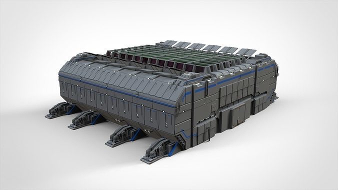 sci-fi architecture 1 3D model 5