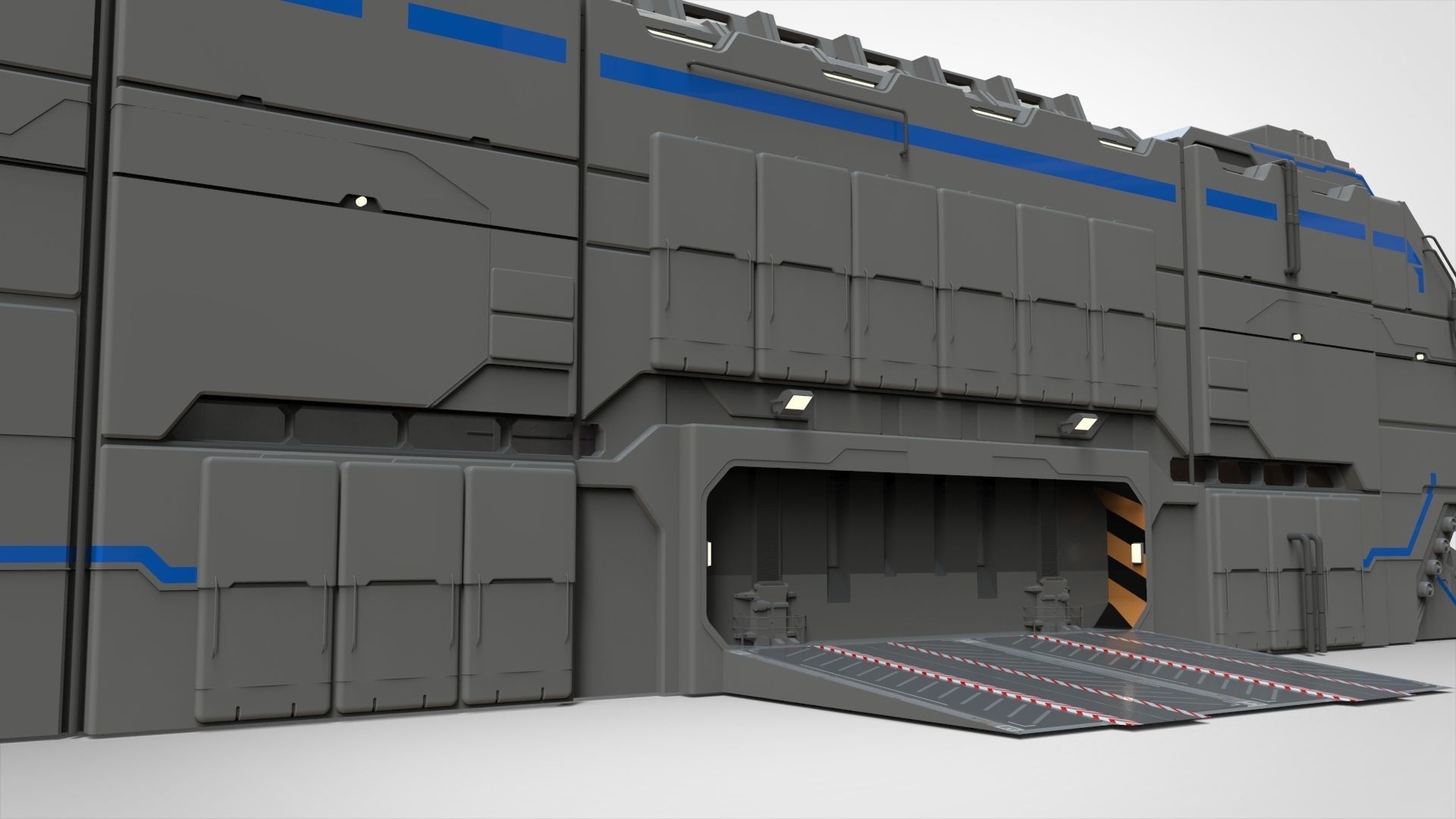 sci-fi architecture 1 3D model_12