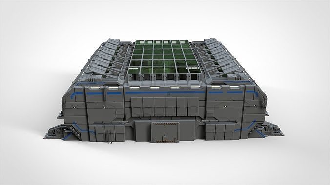 sci-fi architecture 1 3D model 6