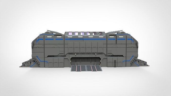 sci-fi architecture 1 3D model 3