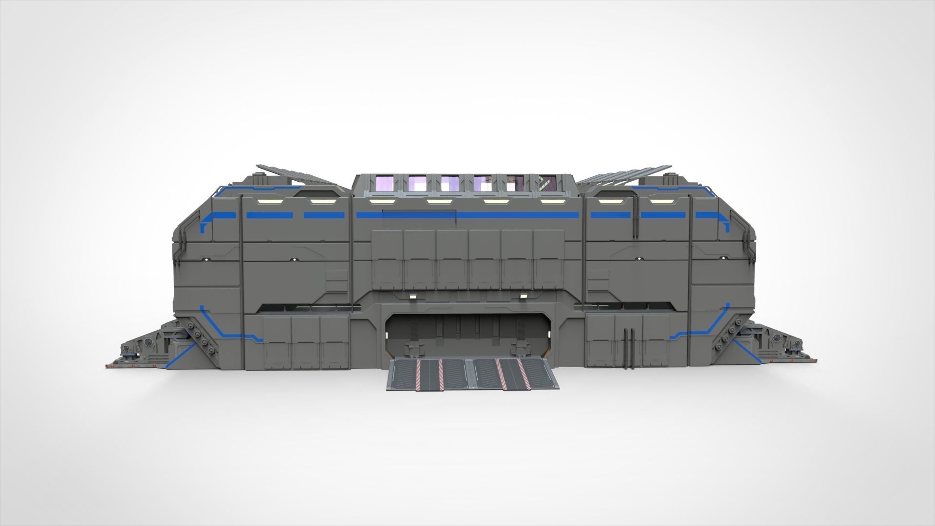 sci-fi architecture 1 3D model_3