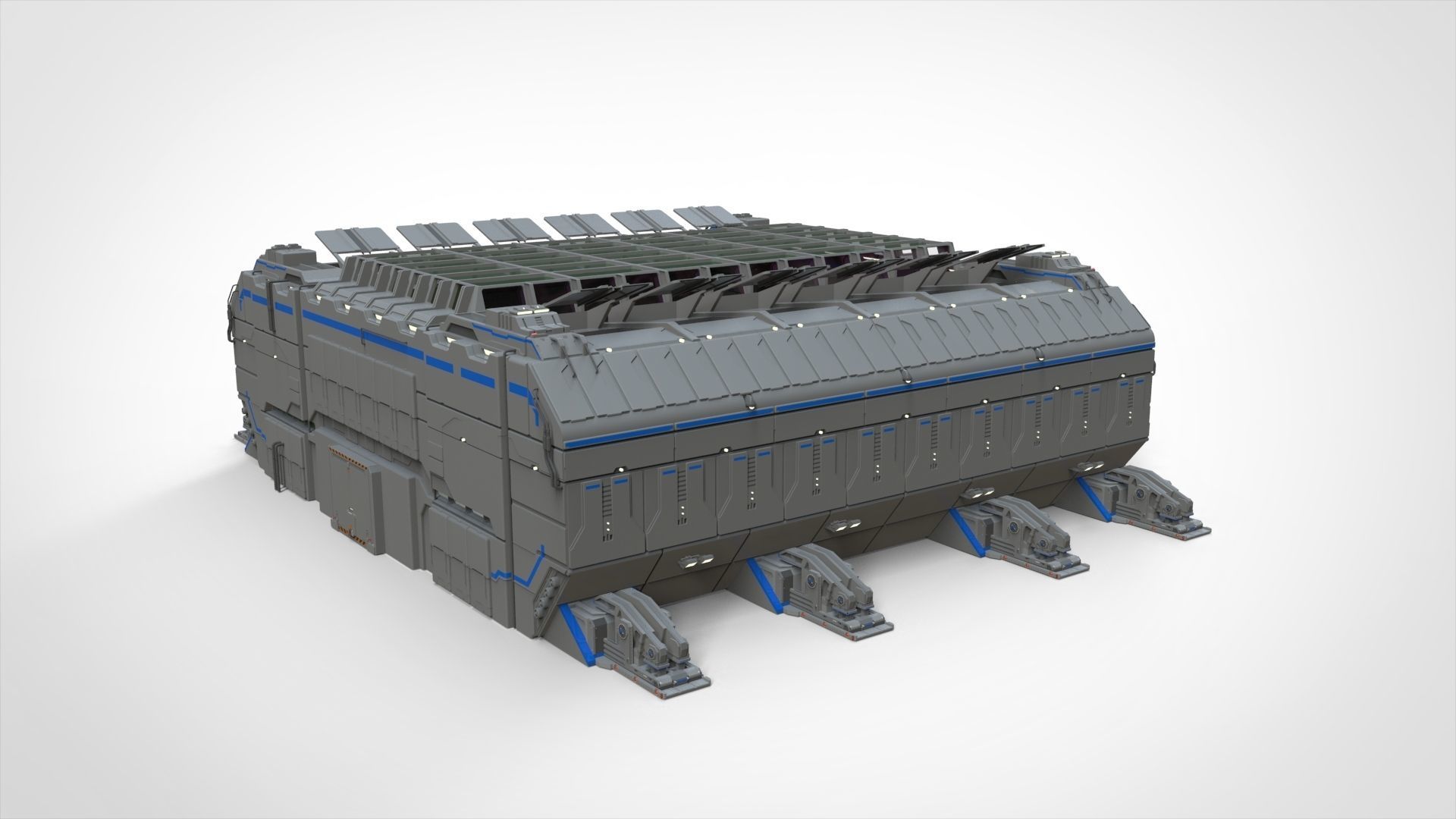 sci-fi architecture 1 3D model_8