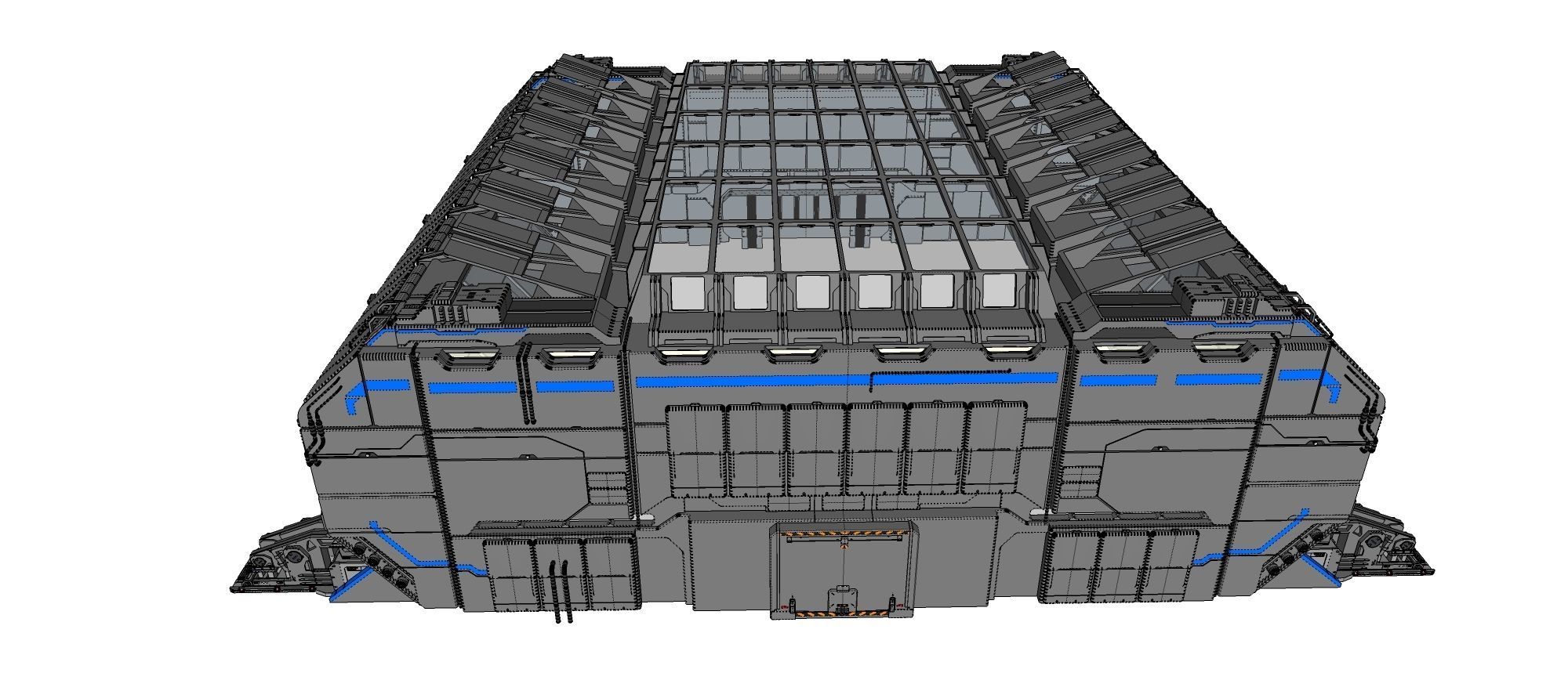 sci-fi architecture 1 3D model_27