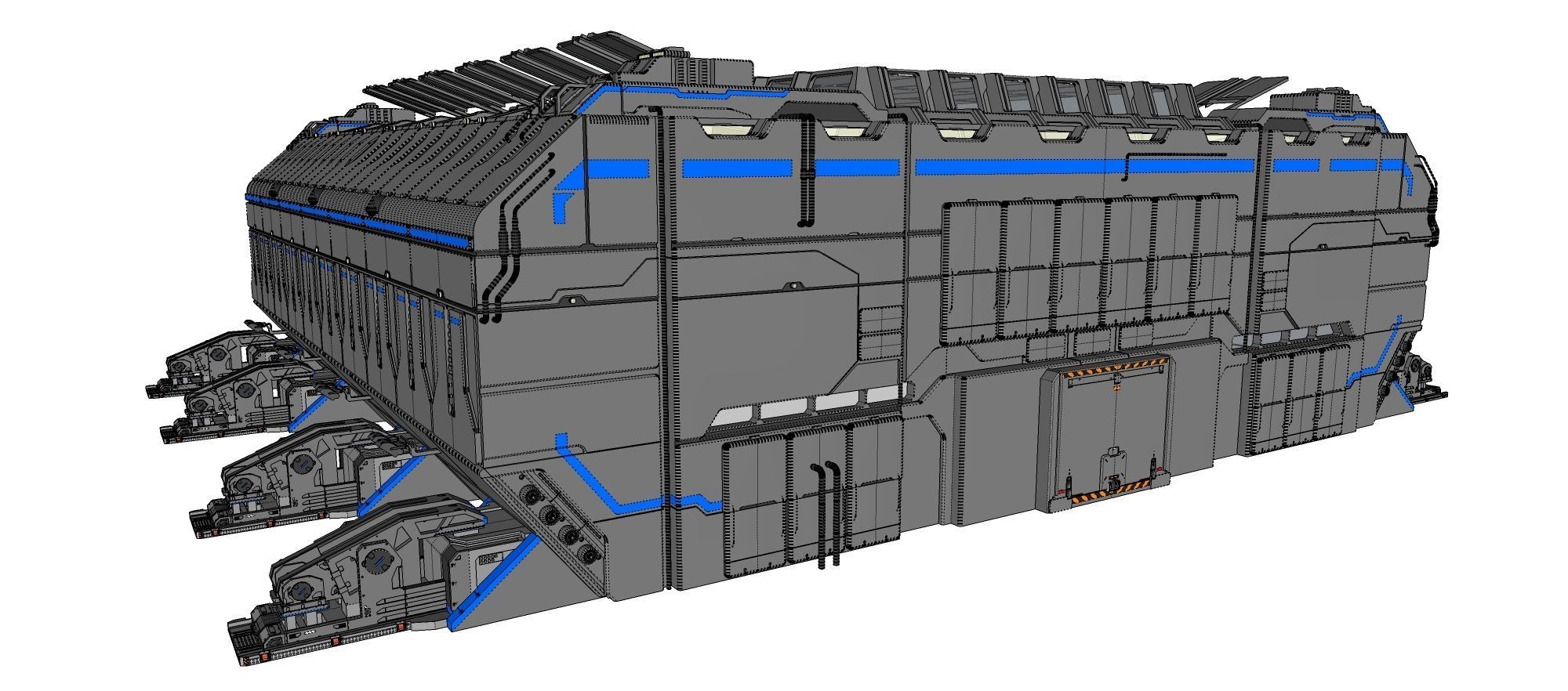 sci-fi architecture 1 3D model_26
