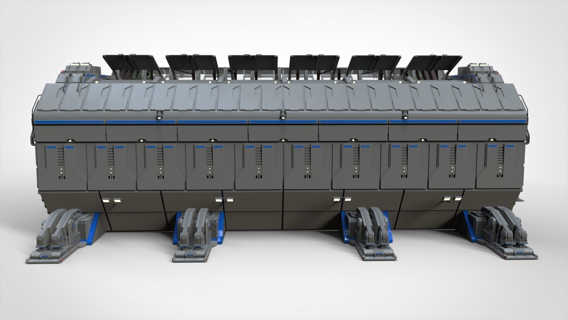 sci-fi architecture 1 3D model_10