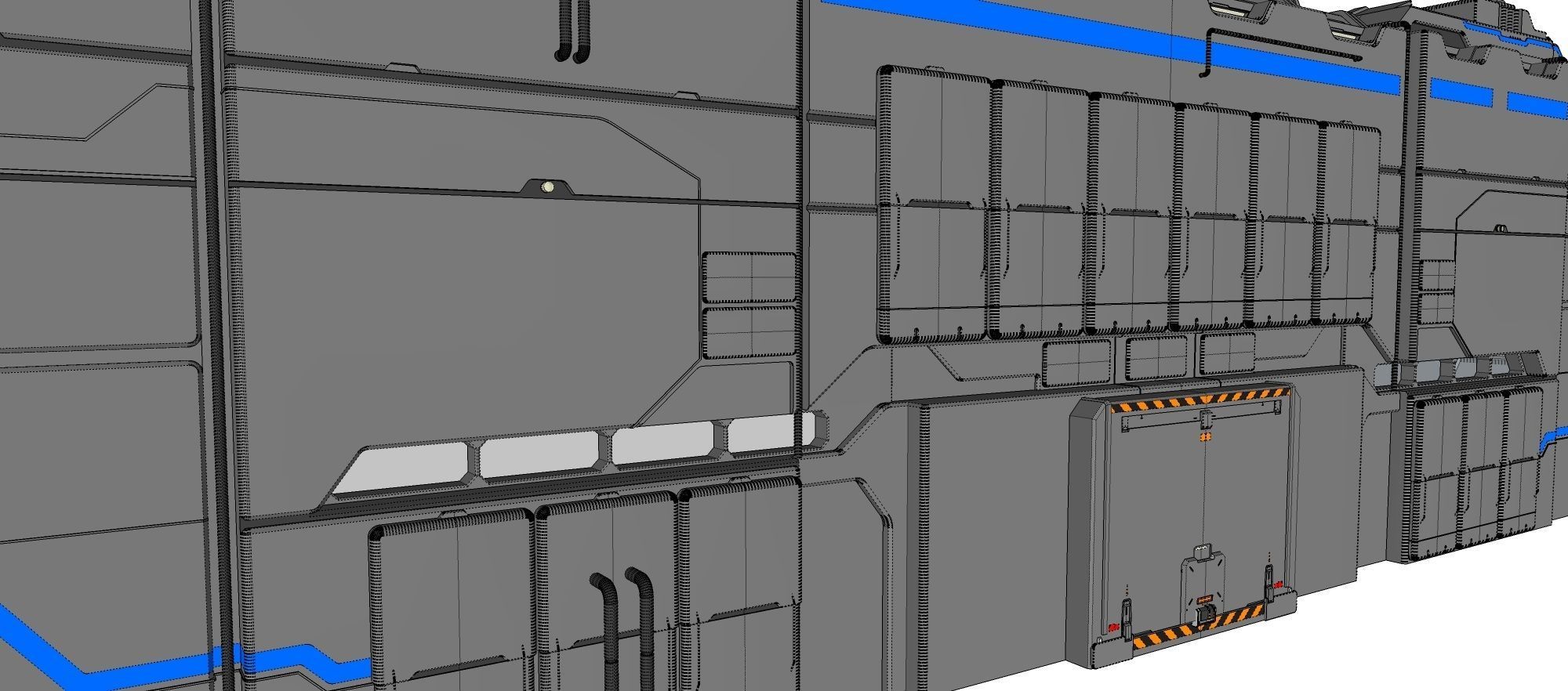 sci-fi architecture 1 3D model_35