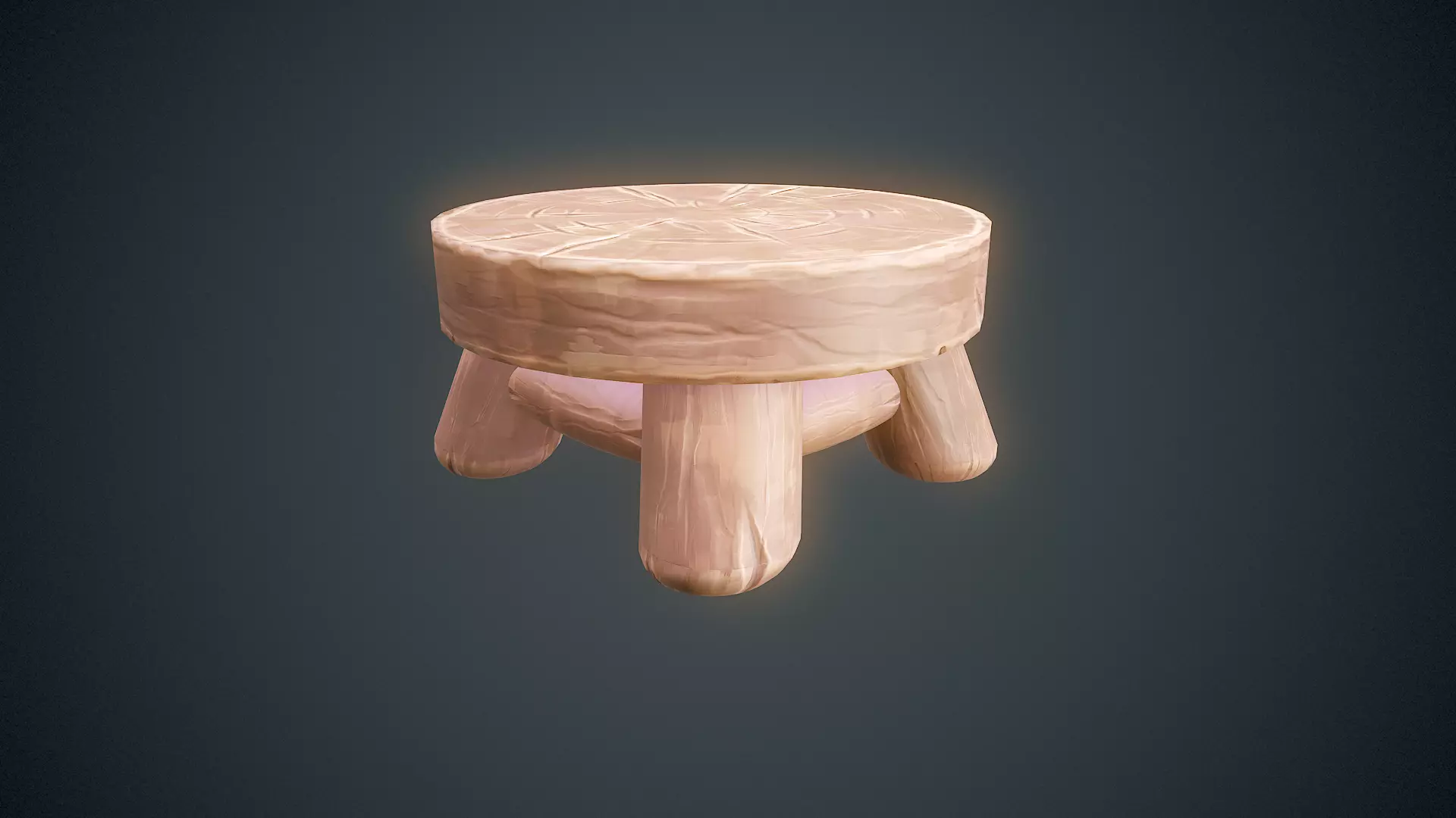 Stylized Stool Arcane Style - Game-Ready Free low-poly 3D model