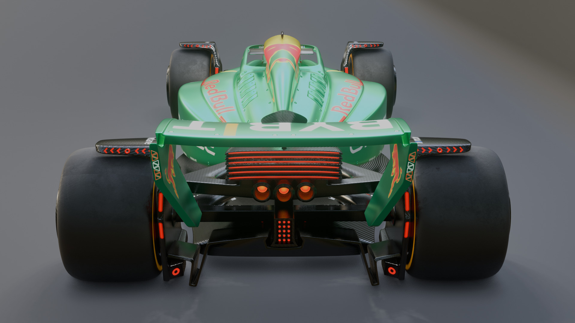 Formula 1 Car - Red Bull Green Concept 3D model_48