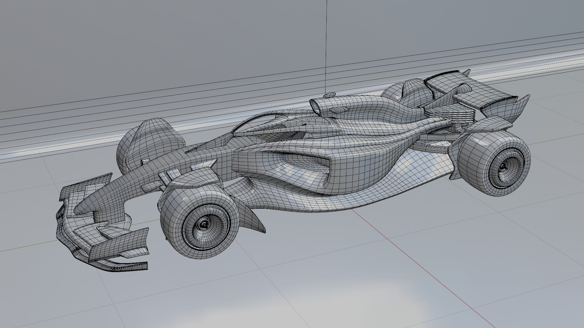Formula 1 Car - Red Bull Green Concept 3D model_32