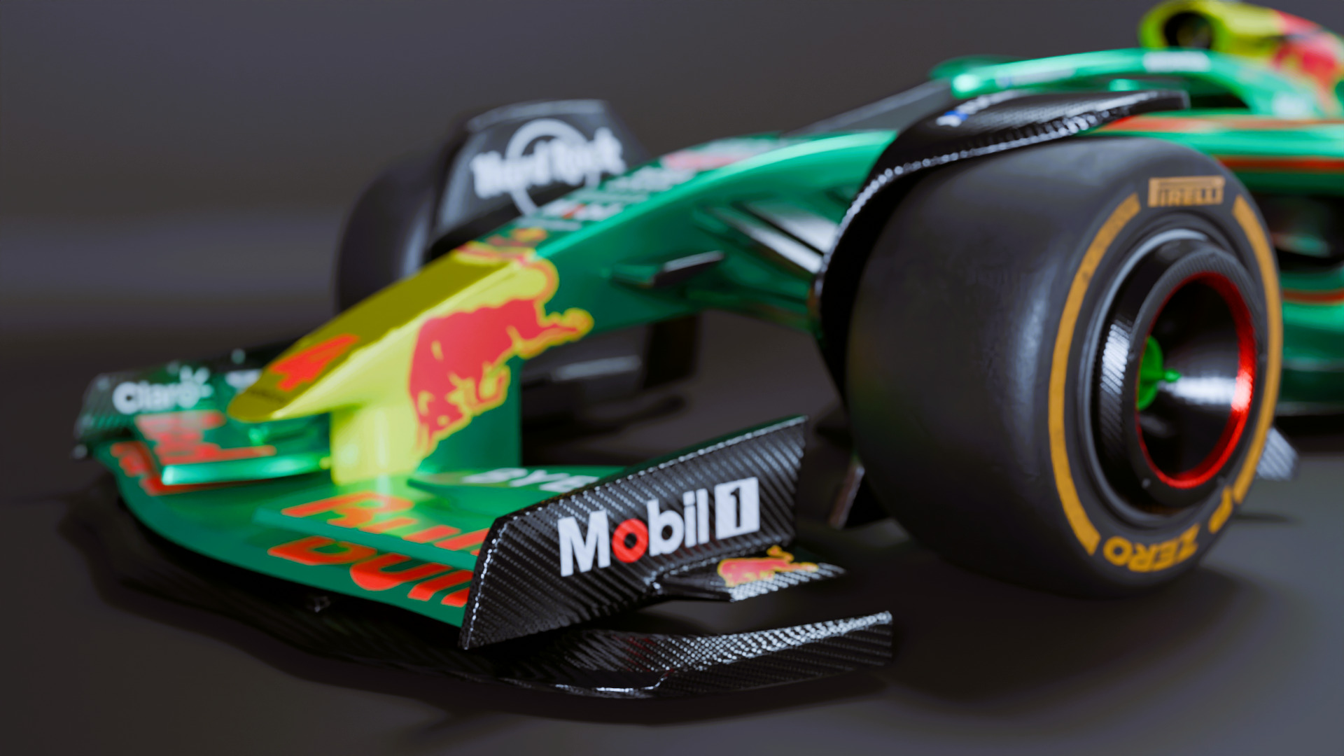 Formula 1 Car - Red Bull Green Concept 3D model_1