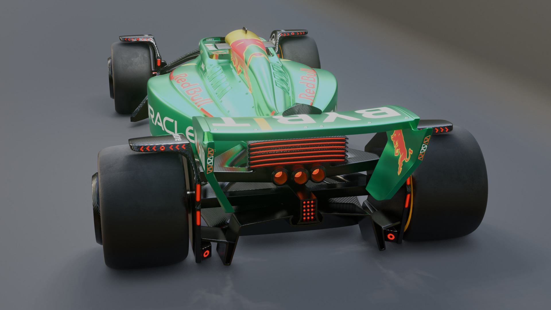 Formula 1 Car - Red Bull Green Concept 3D model_66