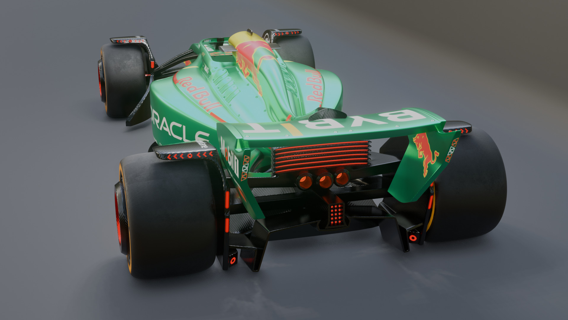 Formula 1 Car - Red Bull Green Concept 3D model_68