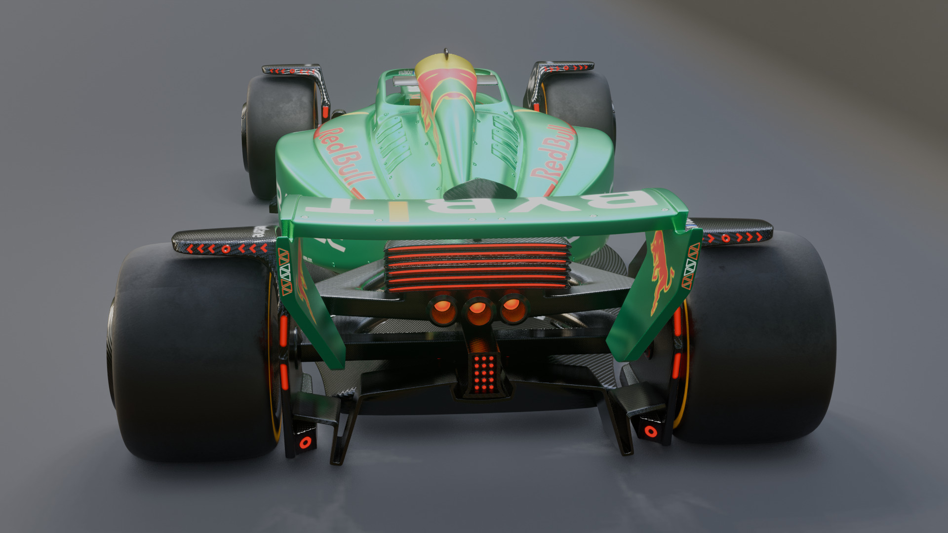 Formula 1 Car - Red Bull Green Concept 3D model_72