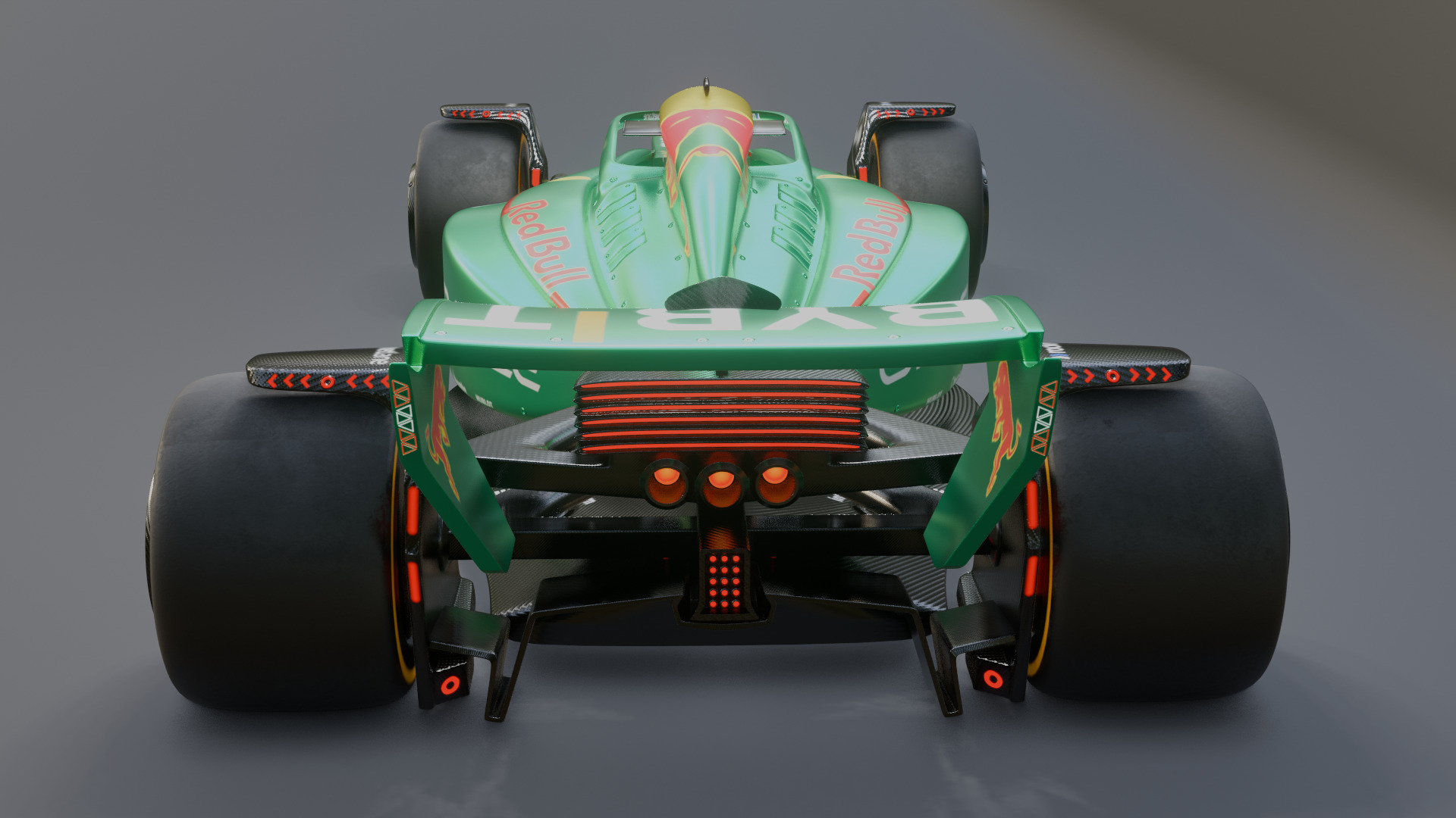 Formula 1 Car - Red Bull Green Concept 3D model_76