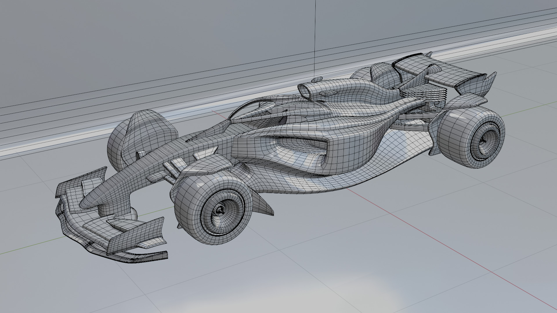 Formula 1 Car - Red Bull Green Concept 3D model_33