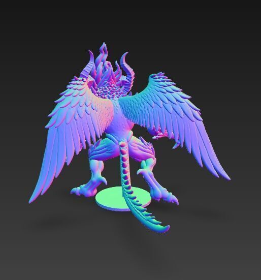 Flame-Headed Dreadlord   Mythical Demon King 3D Print Model 3D model_5