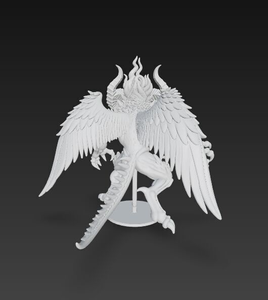 Flame-Headed Dreadlord   Mythical Demon King 3D Print Model 3D model_13